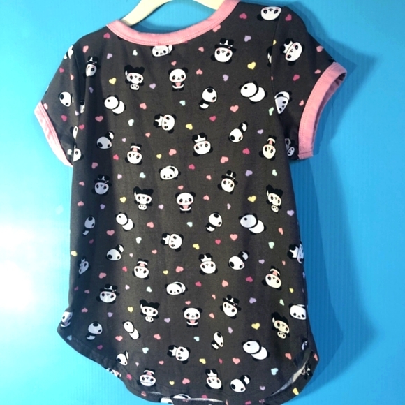 2pc set of Pink and brown Panda print top Very soft & Denim Jean Bermuda Shorts - Picture 9 of 10